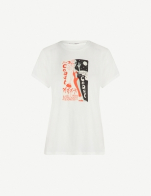REFORMATION PERFECT VINTAGE GRAPHIC-PRINT ORGANIC COTTON T-SHIRT
