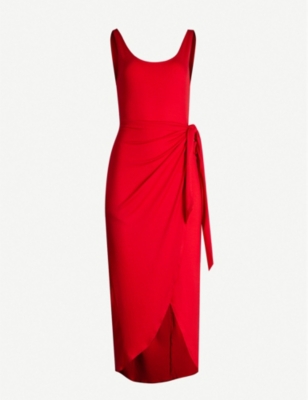 kaila wrap style jersey dress