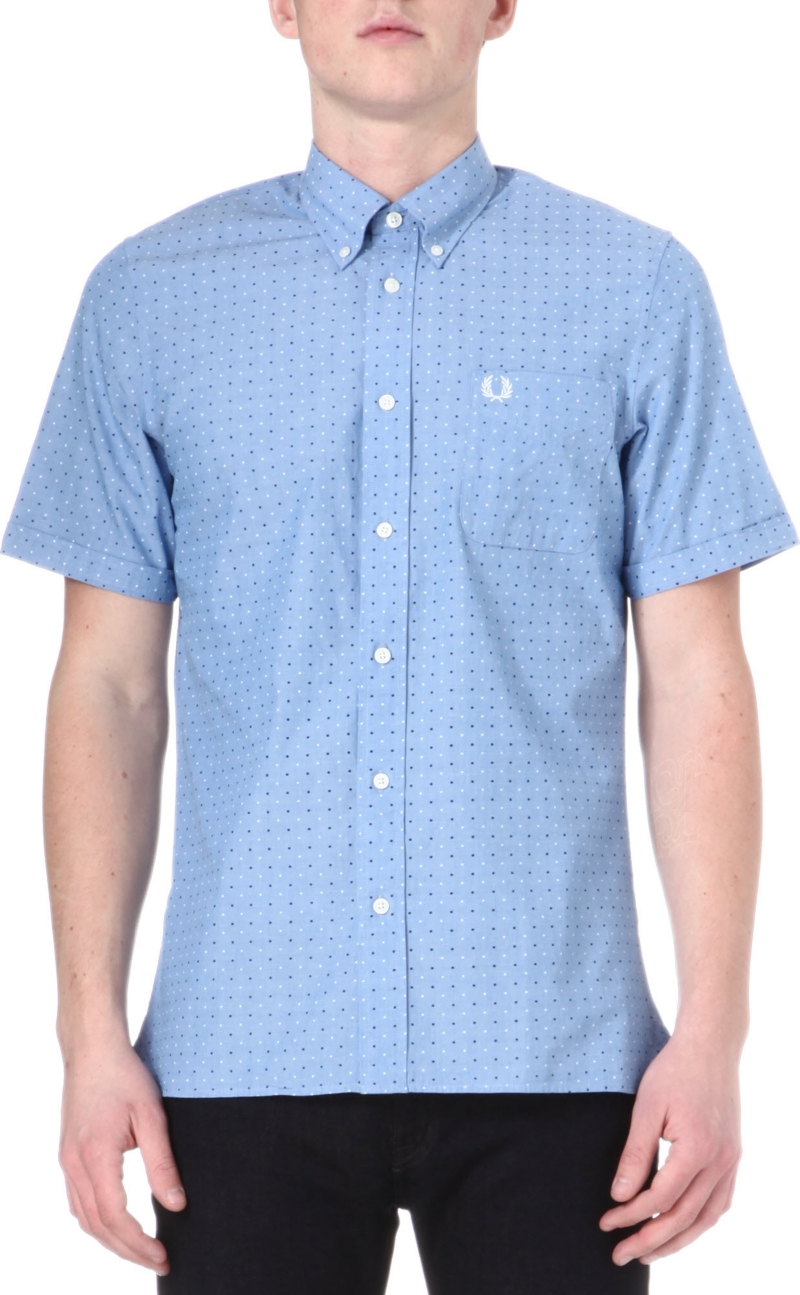 FRED PERRY   Double dot cotton shirt