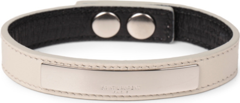 SAINT LAURENT   Gourmette leather bracelet