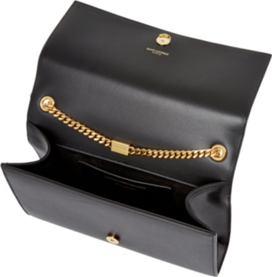 SAINT LAURENT SAINT LAURENT WOMEN'S BLACK KATE TASSEL MEDIUM LEATHER SHOULDER BAG