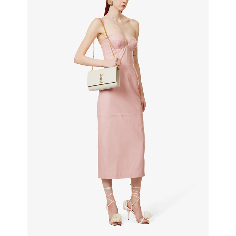 Shop Saint Laurent Women's Blanc Vintage Kate Medium Leather Shoulder Bag