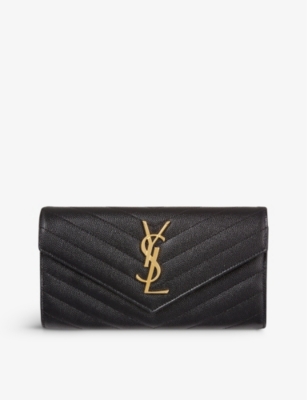 Saint Laurent Tiny Monogram Bifold Leather Wallet