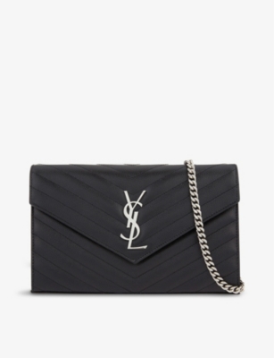 Monogram quilted leather wallet on a chain best sale saint laurent