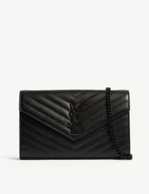 Ysl monogram discount quilted leather clutch