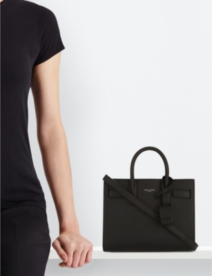 SAINT LAURENT Sac de Jour nano grained leather tote
