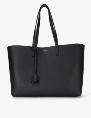 Black Leather tote bag, Saint Laurent
