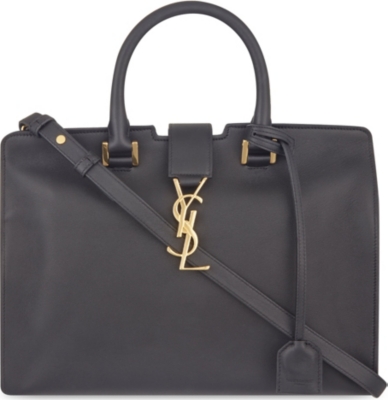 SAINT LAURENT   Monogram Cabas small leather tote