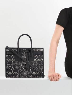 SAINT LAURENT Sac de Jour small stud leather tote