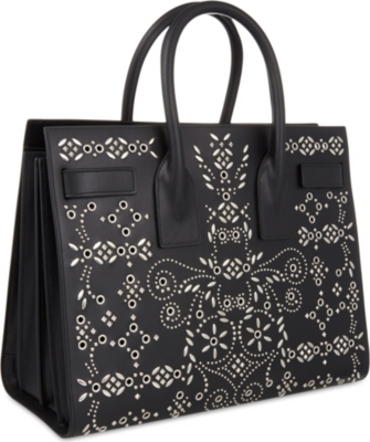 SAINT LAURENT Sac de Jour small stud leather tote