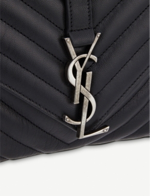 SAINT LAURENT Collège small quilted-leather satchel bag