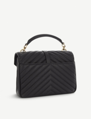 SAINT LAURENT Collège small quilted leather satchel bag