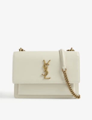 Saint Laurent Medium Sunset Shoulder Bag - White for Women