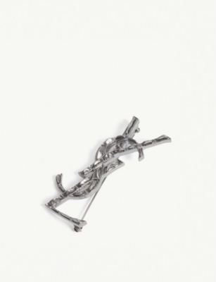 SAINT LAURENT Silver-Tone Brooch for Men