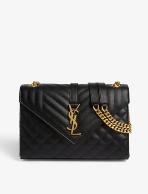 SAINT LAURENT: Monogram quilted leather satchel bag