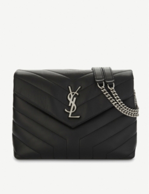 YSL Niki Black Studded Chevron Mini Crossbody Bag-Brand New Box