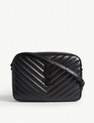 SAINT LAURENT: Quilted Lou leather camera bag