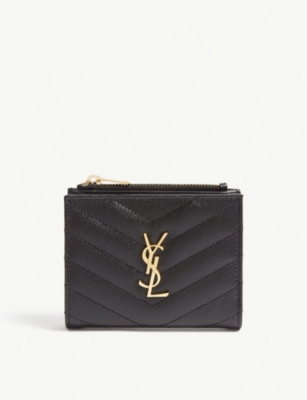 SAINT LAURENT Monogramme quilted leather pouch