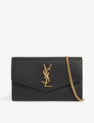 Saint Laurent YSL Monogram Phone Holder Shoulder Bag Black