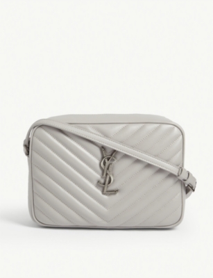 Saint Laurent Mono Lou Leather Camera Bag In Granite L Grey ModeSens