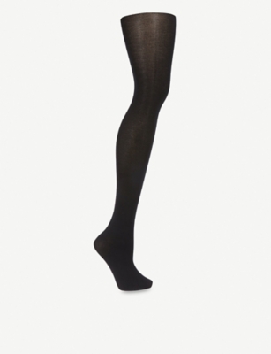 Shop Falke Women's Black Cotton Touch Tights