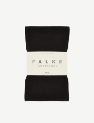 Shop Falke Womens Black Merino-blend Tights