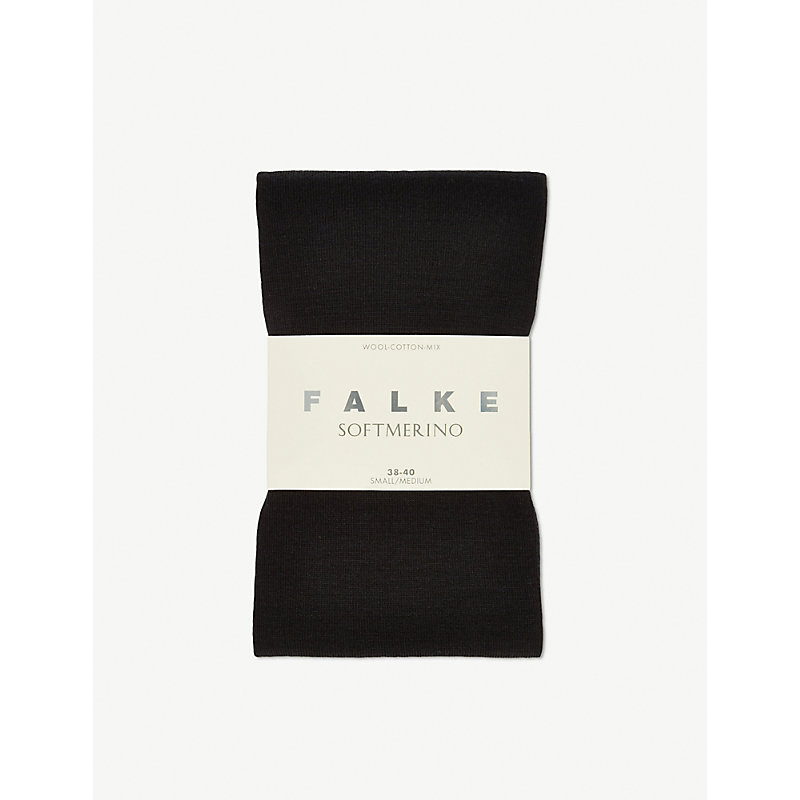 Shop Falke Women's Black Merino-blend Tights