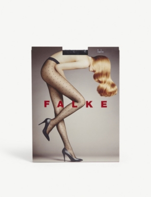 Falke 15 Denier Polka Dot Tights In 6179 Marine
