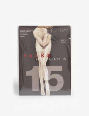 Falke Seidenglatt 15 Knitted Stockings In 4169 Powder