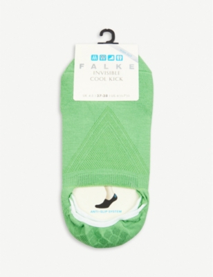 Shop Falke Women's 7236 Green Flash Cool Kick Anti-slip Stretch-woven Ankle Socks