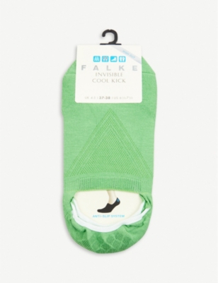 Falke Cool Kick Anti-slip Stretch-woven Ankle Socks In 7236 Green Flash