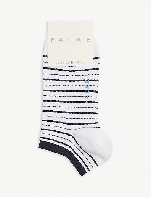 FALKE: Glitter stripe cotton-blend trainer socks