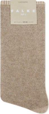 Shop Falke Women's 4060 M.beige No1 Pure Cashmere Socks