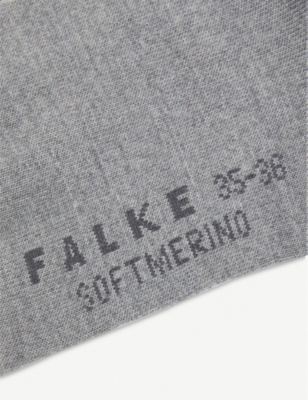 Shop Falke Women's 3830 Light Grey Mel. High-rise Wool Socks