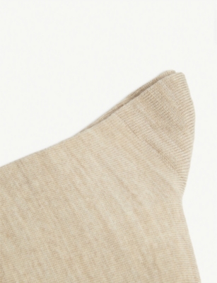 Falke High-rise Wool Socks In 4549 Linen Melange