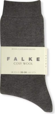 Falke Cosy Wool-cashmere Socks In 3399 Greymix