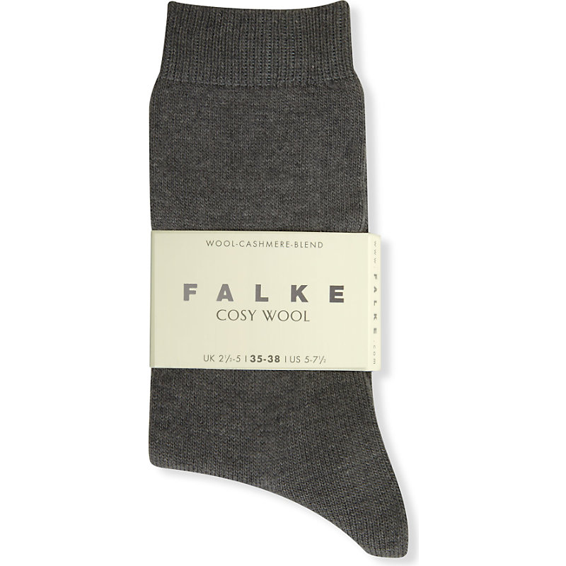 Falke Cosy Wool-cashmere Socks In 3399 Greymix