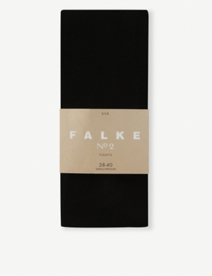 Falke Womens 3009 Black Silk No.2 Tights In 3009 Black