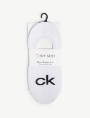 Calvin Klein Logo Cotton-blend Liners In White