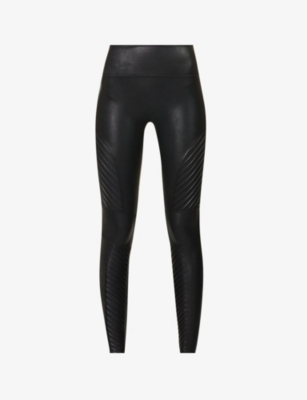 SPANX 20136R Fashion Women Slim Moto leather Leggings Stretchy Skinny Pants
