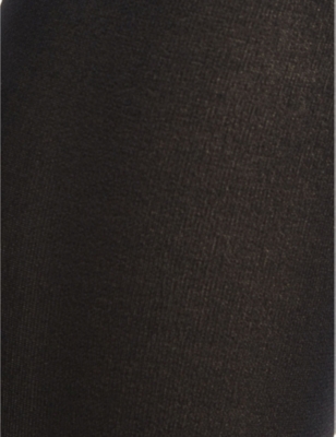 Shop Wolford Womens Black Velvet De Luxe 50 Nylon-blend Tights