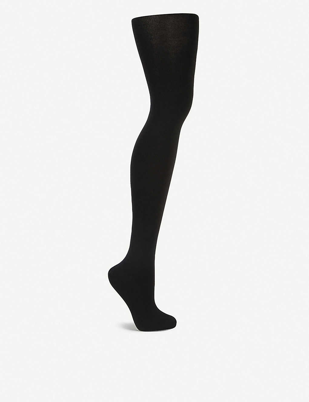 Wolford Cashmere & Silk Socks in Black White Womens Hosiery Wolford Hosiery 