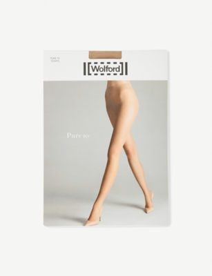 Shop Wolford Womens Fairly Light Pure 10 Tights
