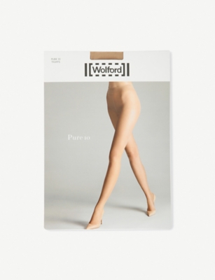 Wolford Womens Fairly Light Pure 10 Tights In Fairly Light