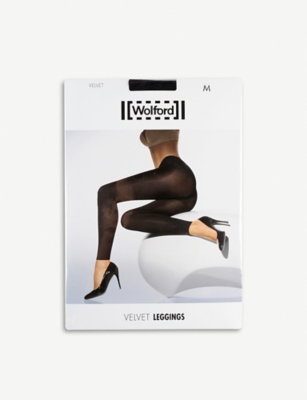 Wolford Womens Black Velvet De Luxe Leggings In Black