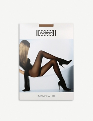Shop Wolford Women's Cosmetic Individual 10 Nylon-blend Tights