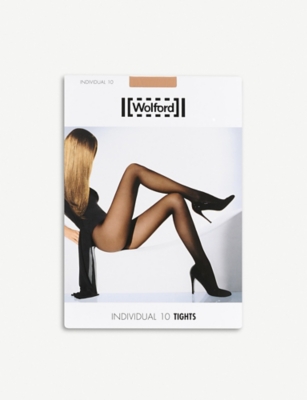 Shop Wolford Women's Gobi Individual 10 Nylon-blend Tights