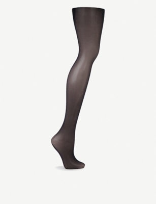 Shop Wolford Women's Nearly Black Individual 10 Nylon-blend Tights