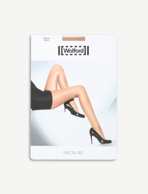 Shop Wolford Neon 40 Tights In Gobi