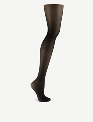 WOLFORD TUMMY 66 CONTROL TOP TIGHTS, Black Women's Socks & Tights